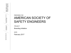ASSE Brand Presentation - American Society of Safety Engineers