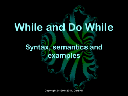 The Java while and do while loops