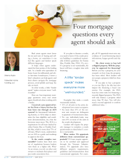Four mortgage questions every agent should ask