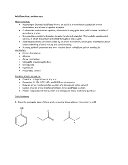 Acid/base reactions