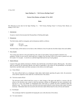 Draw - Main Competition