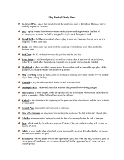 Flag Football Study Sheet