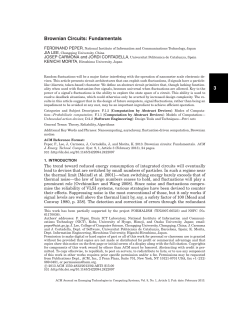 Brownian Circuits: Fundamentals
