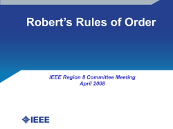 Motion - IEEE Region 8