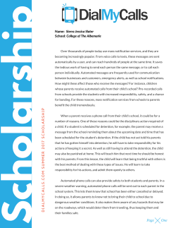 DialMyCalls Scholarship Winner One