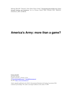 America`s Army: more than a game?