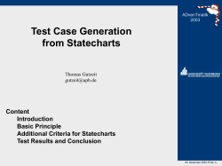 Test Case Generation from Statecharts
