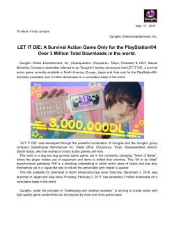 LET IT DIE: A Survival Action Game Only for the PlayStation&reg;4 Over