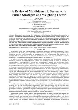 A Review of Multibiometric System with Fusion Strategies and