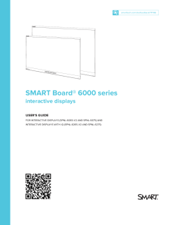 SMART Board 6000 series interactive displays user`s guide
