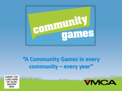 A Community Games in every community &ndash; every year