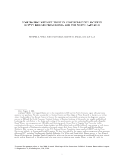 cooperation without trust in conflict