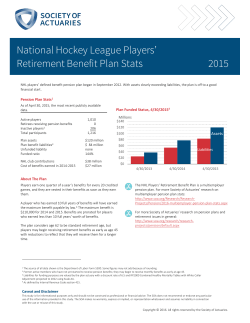 NHL Players` Retirement Benefit Plan Stats