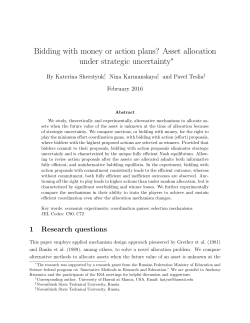 Bidding with money or action plans? Asset