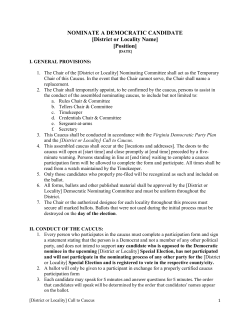 Sample Temporary Assembled Caucus Rules