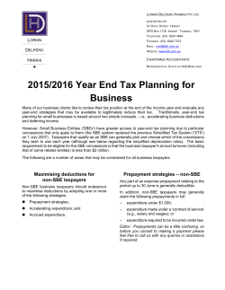 Tax saving strategies prior to 1 July 2009