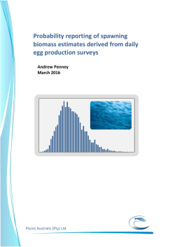 Probability reporting of spawning biomass estimates derived from