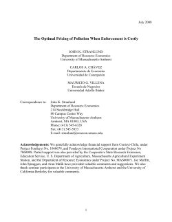 The Optimal Pricing of Pollution When Enforcement is Costly