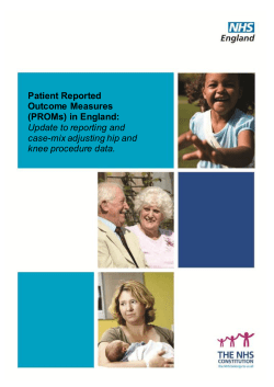 Patient Reported Outcome Measures (PROMs)
