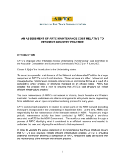 an assessment of artc maintenance cost relative to efficient
