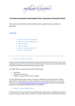 Economics Associate - Pro Bono Economics