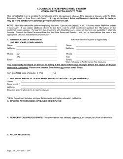 colorado state personnel - University of Colorado Denver