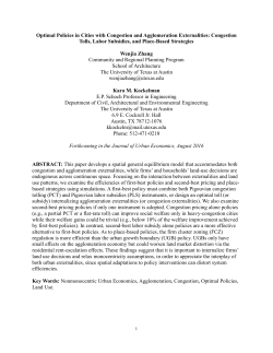 Optimal Policies in Cities with Congestion and Agglomeration
