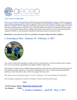 NEW ONLINE WEBINARS! We are very excited to announce that the