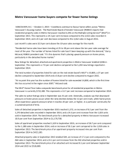 Metro Vancouver home buyers compete for fewer home listings