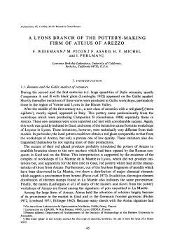a lyons branch of the pottery-making firm of ateius of arezzo