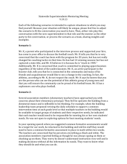 set of scenarios - School Administrators of Iowa