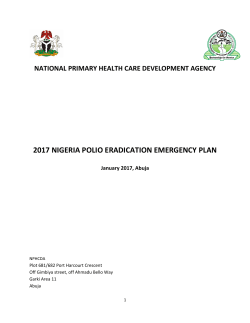 Nigeria Polio Eradication Emergency Plan 2017