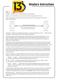 Bulls-Eye Washers Game Rules