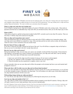 FAQ About Your New Chip Card