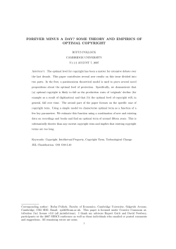 forever minus a day? some theory and empirics of optimal copyright