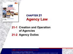CHAPTER 20 Agency Law