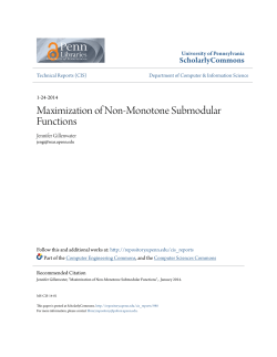 Maximization of Non-Monotone Submodular Functions