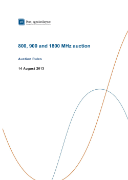 800, 900 and 1800 MHz auction