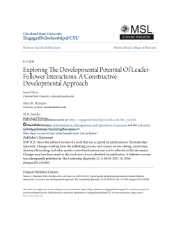 Exploring The Developmental Potential Of Leader