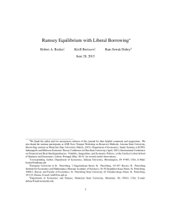 Ramsey Equilibrium with Liberal Borrowing&lowast;