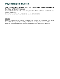 Psychological Bulletin - Faculty Web Sites at the University of Virginia