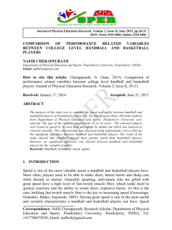 comparison of performance related variables between college level