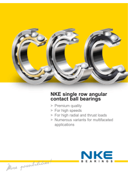 NKE single row angular contact ball bearings
