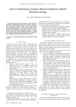 Firm‟s Performance Analysis Based on Business Model Dynamic