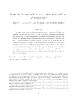 Learning Economics Concepts through Game-Play