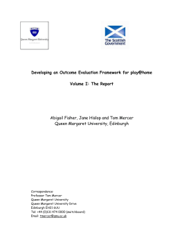 Developing an Outcome Evaluation Framework for play@home