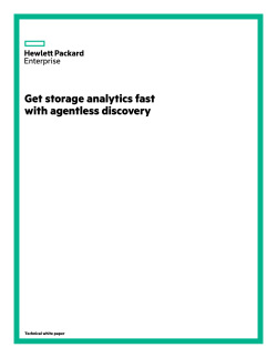 Get storage analytics fast with agentless discovery