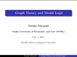 Graph Theory and Modal Logic