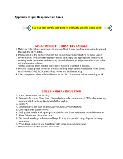 Appendix II: Spill Response Cue Cards