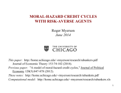 MORAL-HAZARD CREDIT CYCLES WITH RISK